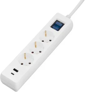 Фото: Мережевий фільтр 2E SP315M3USBWH 3/3m 2xUSB White (2E-SP315M3USBWH) № 2 | KTC