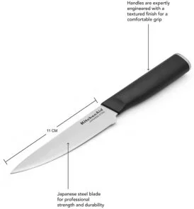 Фото: Ніж кухонний кухарський KitchenAid Coreline 11cm Black (KOG45TSSOHOBA) № 4 | KTC
