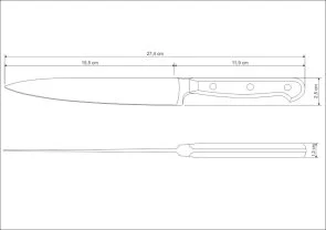Фото: Ніж кухонний кухарський Tramontina CENTURY 15.2cm Black (24010/106) № 5 | KTC