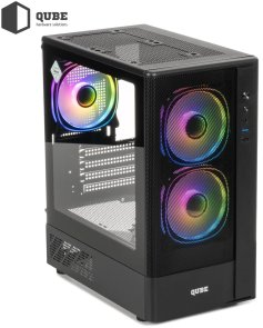 Корпус QUBE Geon ARGB Black with window (GEON_GBNU3)