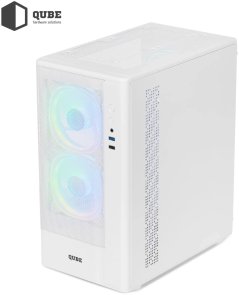 Корпус QUBE Geon ARGB White with window (GEON_GWNU3)