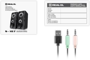 Колонки Real-EL S-107 Black (EL121100017)