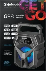 Фото: Акустика для вечірок Defender G98 Black (65098) № 8 | KTC