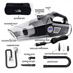 Фото: Автомобільний пилосос Aspiring Windstorm 2 with inflator 2 in 1 (WIN3090W) № 7 | KTC