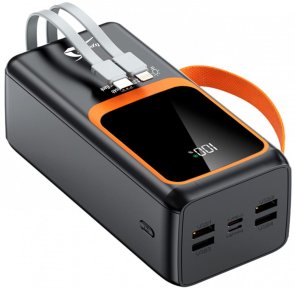 Батарея універсальна Aspiring Light 40 40000mAh, 2xUSB, 1xType-C, QC, PD, 22.5W, Black