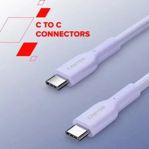 Фото: Кабель Canyon OnWire 60CL 60W Type-C / Type-C 1m Pink (CND-CCAP60AB10PK) № 5 | KTC