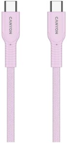 Кабель Canyon OnWire 60CL 60W Type-C / Type-C 1m Pink (CND-CCAP60AB10PK)