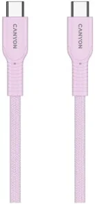 Фото: Кабель Canyon OnWire 60CL 60W Type-C / Type-C 1m Pink (CND-CCAP60AB10PK) № 2 | KTC