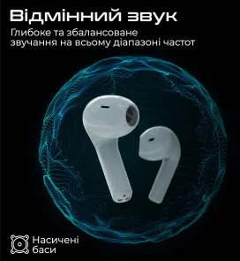 Фото: Навушники HiFuture FlyBuds3 White (flybuds3.white) № 3 | KTC