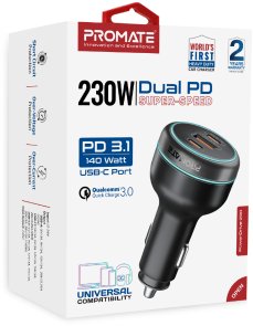  Автомобільний зарядний пристрій Promate PowerDrive-230 (6959144064772)