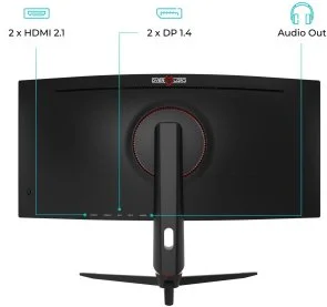 Фото: Монітор QUBE C34UQ180H Black - 34" VA / 3440x1440 / 180 Гц / AMD FreeSync, Nvidia G-Sync / HAS № 9 | KTC