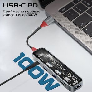 USB-хаб Promate TransHub-Lite (6959144064802)