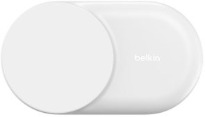 Бездротовий зарядний пристрій Belkin UltraCharge 2-in-1 Foldable Magnetic Charging 25W, White