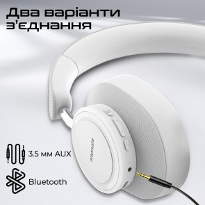Гарнітура Promate Takt White (6959144066295)