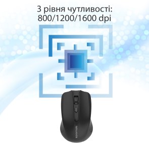 Миша Promate Clix-8 Black (6959144037813)