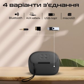 Портативна колонка Promate Mood Black (6959144064994)