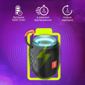 Фото: Портативна колонка Promate Capsule-3 5W Black (6959144064130) № 6 | KTC
