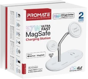 Фото: Бездротова зарядна станція Promate Synergy-Pro White (6959144065649) № 2 | KTC