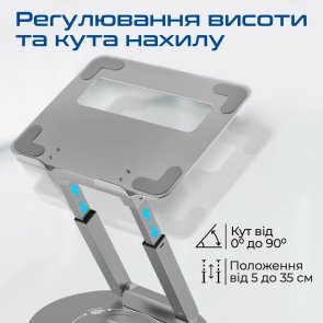 Підставка для ноутбука Promate Deskmate-6 Grey (6959144061115)