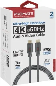 Фото: Кабель Promate ProLink4K60-300 HDMI / HDMI v.2.0 3m Black (6959144063867) № 2 | KTC