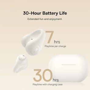 Навушники Baseus Bass 15 Clip Open-Ear TWS white (A00079500223-00)
