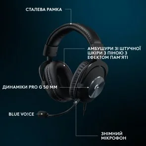 Фото: Гарнітура Logitech G Pro X SE Black (981-001470) № 8 | KTC