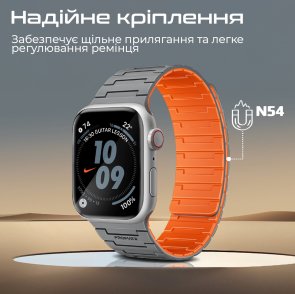 Ремінець Promate for Apple Watch 42/44/45/49mm - Magband-MS Grey (6959144067353)