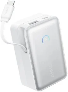 Фото: Батарея універсальна Anker Nano 10000mAh 45 Built-In USB-C Cable White (A1638H21) № 2 | KTC