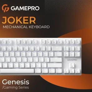 Фото: Клавіатура GamePro Genesis Joker MK124W Red Switches USB White № 8 | KTC