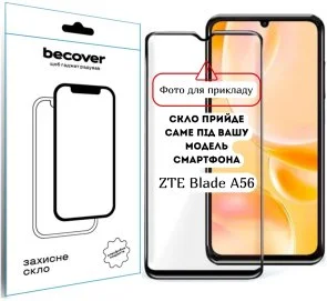 Фото: Захисне скло BeCover for ZTE Blade A56 Black (714375) № 2 | KTC