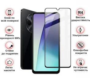 Фото: Захисне скло BeCover for Xiaomi Redmi A4 5G - Black (712884) № 3 | KTC