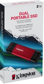  Зовнішній SSD-накопичувач Kingston Dual Portable 2TB Red (SPSD/2TB)