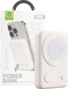 Фото: Батарея універсальна Blueo Magnetic with Stand 10000mAh MagSafe 20W White (P010 White) № 3 | KTC