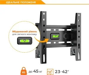 Фото: Кронштейн BRATECK KL36-22T Black № 3 | KTC