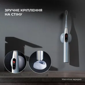 Фото: Електрична зубна щітка Oclean X Plus Pro Digital Blue + Travel case (6970810556186) № 8 | KTC