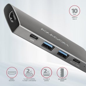 USB-хаб Axagon HMC-5G2 rev 2.0 Grey