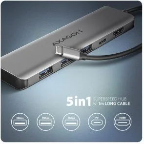 Фото: USB-хаб Axagon HMC-5H Grey № 6 | KTC