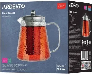 Фото: Заварник Ardesto Gemini 0.95L Clear (AR1995BGH) № 10 | KTC