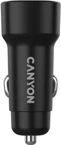 Фото: Автомобільний зарядний пристрій Canyon OnDrive 30 30W Black (CNE-CCABR2C) № 4 | KTC
