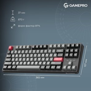 Клавіатура GamePro Asgard Ragnar MK285BK WL/BT/USB Black