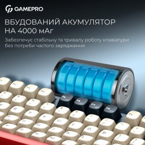Клавіатура GamePro Asgard Ragnar MK285BL WL/BT/USB Blue