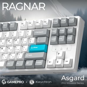 Клавіатура GamePro Asgard Ragnar MK285WH WL/BT/USB White