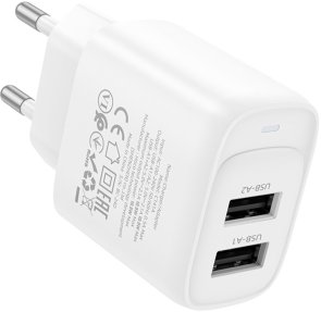 Зарядний пристрій Hoco C141A 2.1A White (6942007627856)