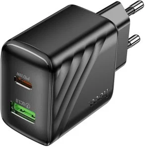 Фото: Зарядний пристрій Hoco CS25A Rico PD QC3.0 20W Black (6942007639781) № 3 | KTC