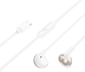 Гарнітура вкладиші Hoco M115 Lightning, White