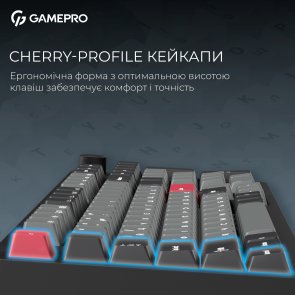 Клавіатура GamePro Asgard Drakkar MK305BK WL/BT/USB Black