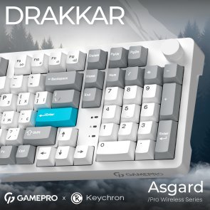 Клавіатура GamePro Asgard Drakkar MK305WH WL/BT/USB White
