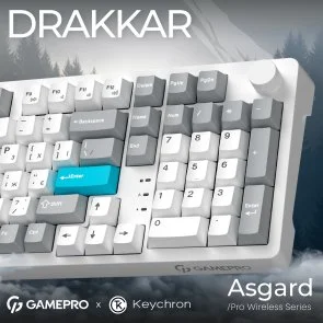 Фото: Клавіатура GamePro Asgard Drakkar MK305WH WL/BT/USB White № 6 | KTC