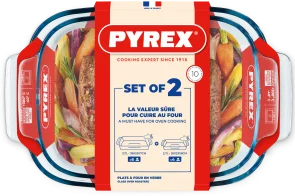Фото: Форма Pyrex CLASSIC 39x25x7cm / 35x23x6cm / 3.7L / 2.7L 2pcs Clear (913S608/8043) № 6 | KTC