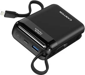 Фото: Батарея універсальна Canyon OnPower 204 20000mAh 22.5W Built-In USB-C / Lightning (CNS-CPB204B) № 4 | KTC